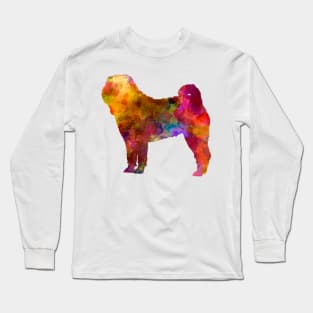 Shar Pei in watercolor Long Sleeve T-Shirt